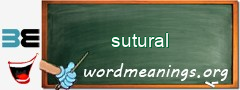WordMeaning blackboard for sutural